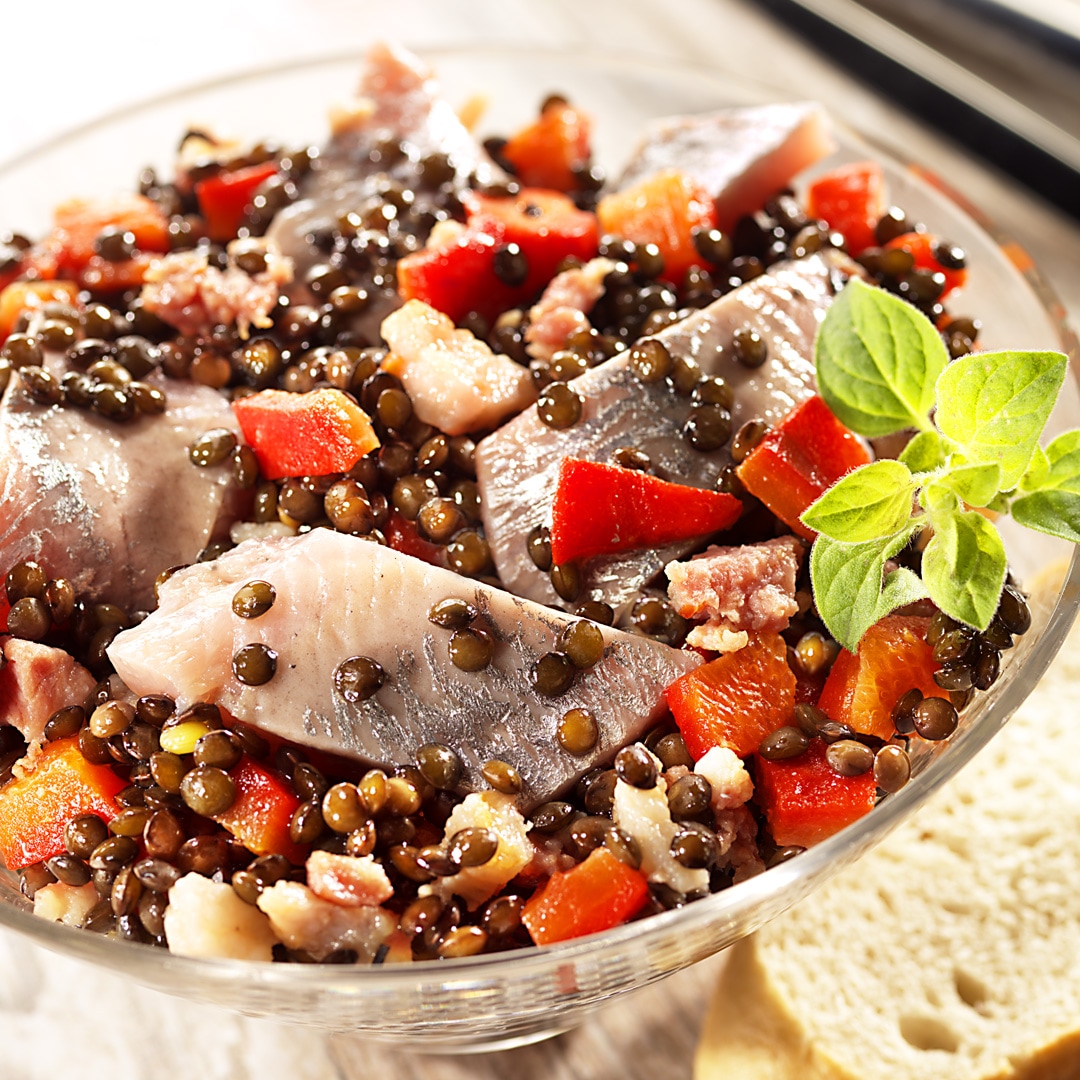 Matjes-Linsen-Salat