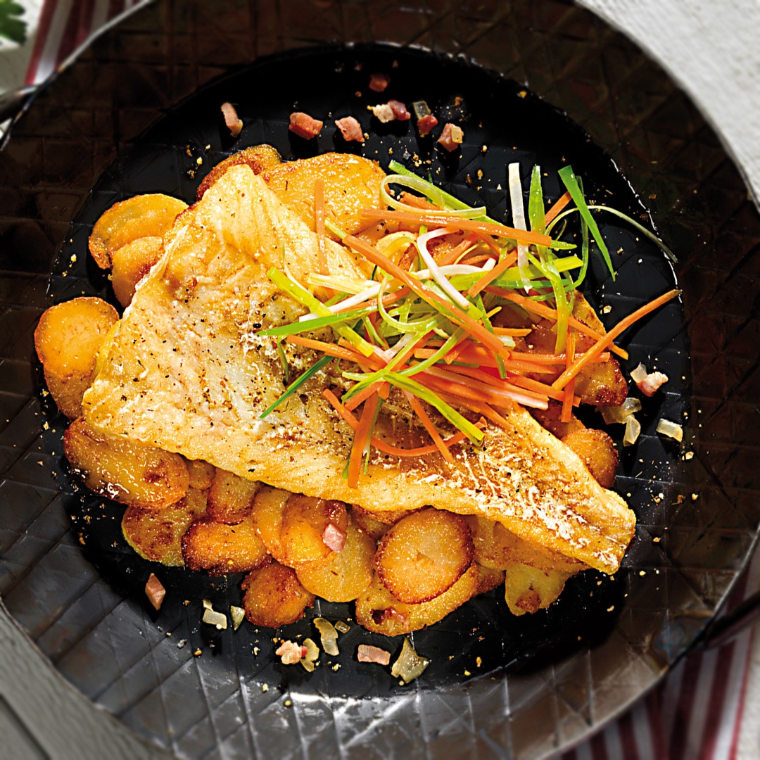 Pannfisch mit Senfsauce