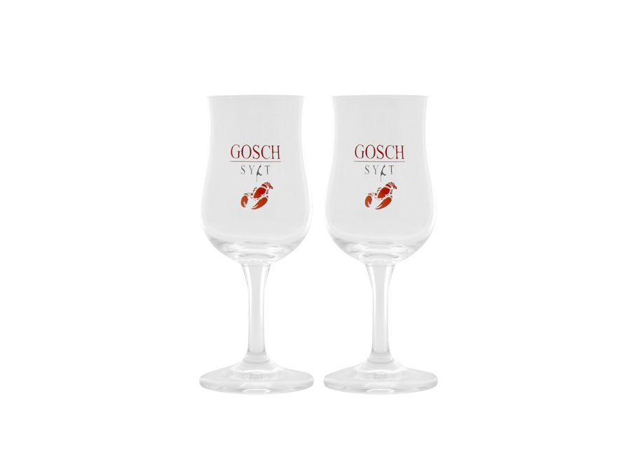 17257862_s2 GOSCH Weingläser mit rotem Logo, 2 Stück