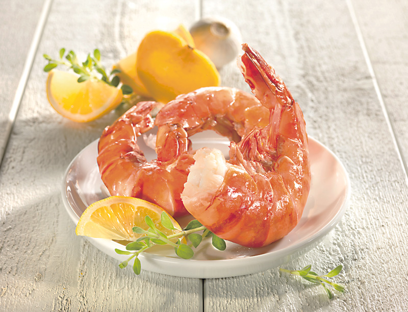 TK GOSCH Riesen Premium Garnelen ZUSATZETIKETT 6-8 Stk./ca.600g