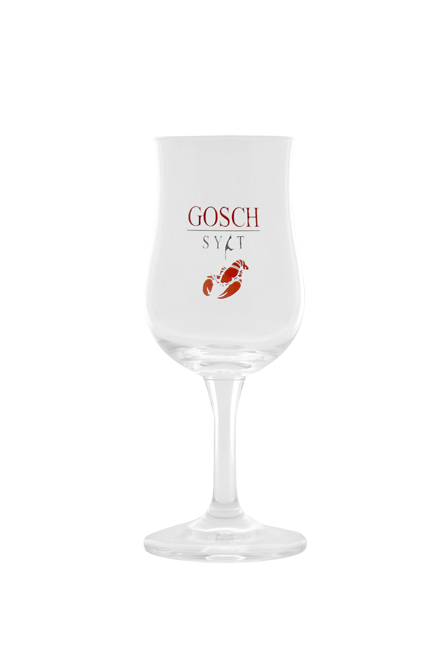 GOSCH Weingläser mit rotem Logo, 6 Stück