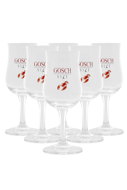 17257862_s1 GOSCH Weingläser mit rotem Logo, 6 Stück