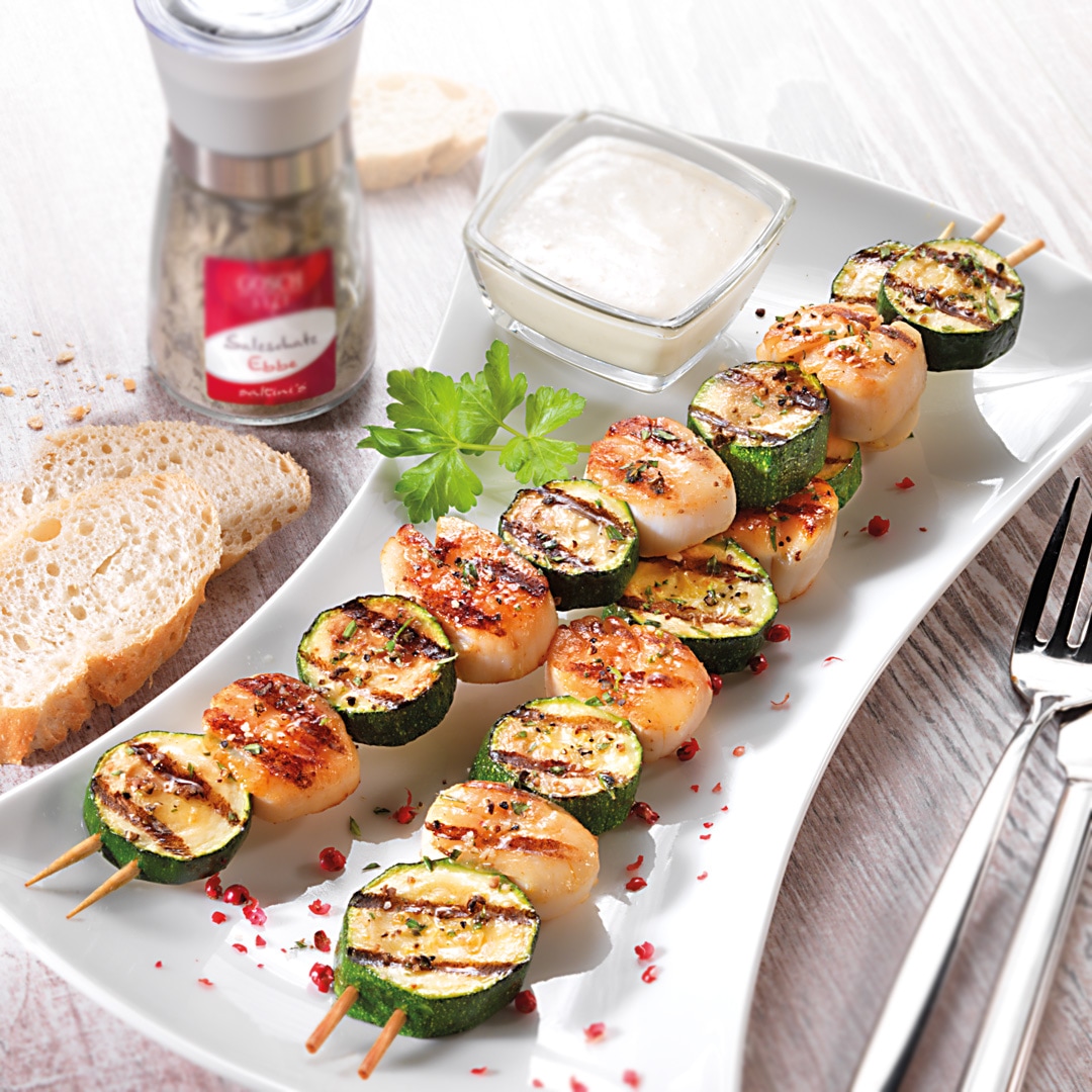 Tiefsee-Scallop-Spiesse
