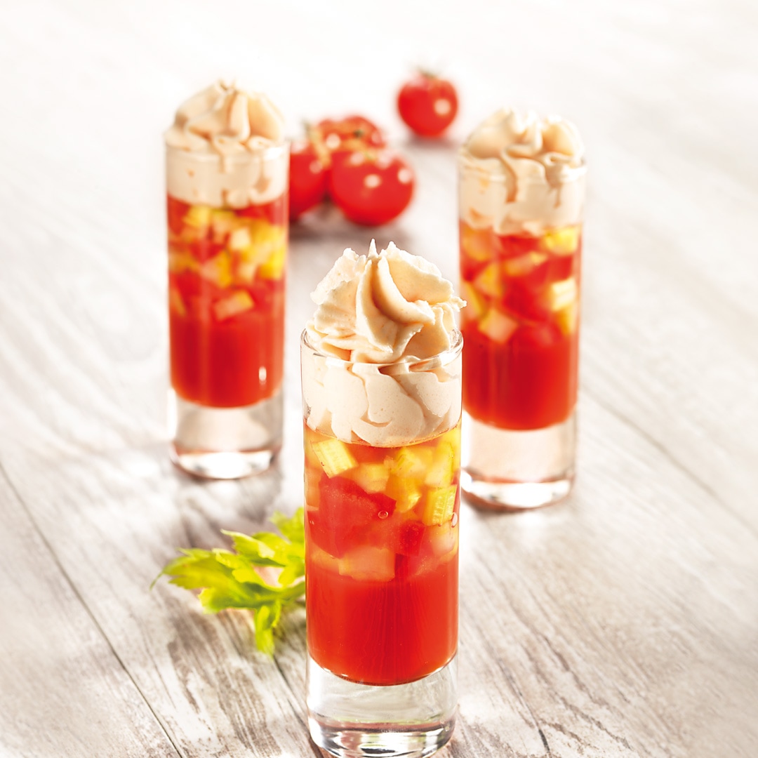 Pikante Bloody Mary in 3 Schichten